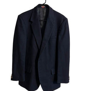 WM F FARAH - MEN'S black  100% WOOL BLAZER JACKET - SIZE 44L‎